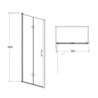 Besco Exo-H drzwi prysznicowe 90 cm EH-90-190C