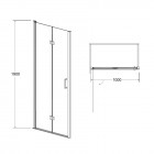 Besco Exo-H drzwi prysznicowe 100 cm EH-100-190C