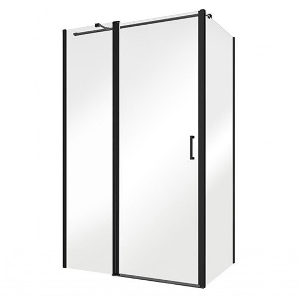 Besco Exo-CH Black ścianka boczna do drzwi 80 cm czarny mat PCH-8B-190C