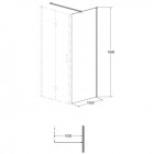 Besco Exo-CH Black ścianka boczna do drzwi 100 cm czarny mat PCH-10B-190C