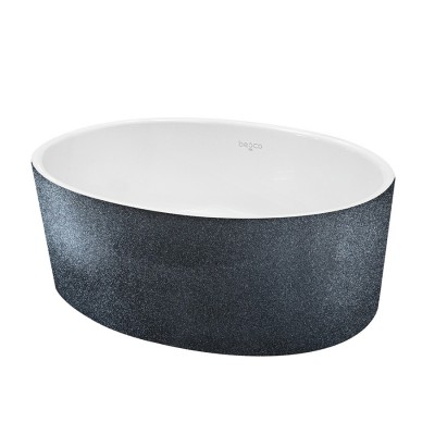 Besco Uniqa Glam umywalka nablatowa 32x46 cm grafitowa UMD-U-NGG