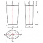 Besco Uniqa umywalka wolnostojąca 32x46 cm UMD-U-WO