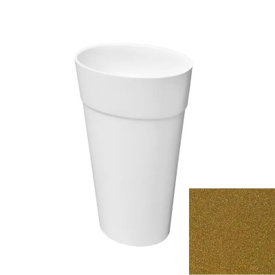 Besco Uniqa Glam umywalka wolnostojąca 32x46 cm złota UMD-U-WGZ