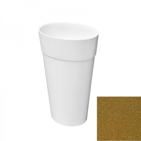 Besco Uniqa Glam umywalka wolnostojąca 32x46 cm złota UMD-U-WGZ