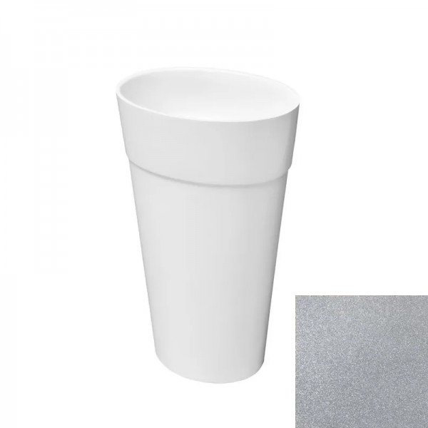 Besco Uniqa Glam umywalka wolnostojąca 32x46 cm srebrna UMD-U-WGS