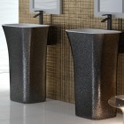 Besco Assos umywalka wolnostojąca 40x50 cm srebrna UMD-A-WOS