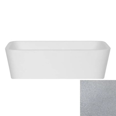 Besco Assos Glam umywalka nablatowa 40x50 cm srebrna UMD-A-NBS