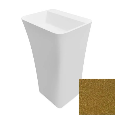 Besco Assos S-Line Glam umywalka wolnostojąca 40x50 cm złota UMD-AP-WOZ