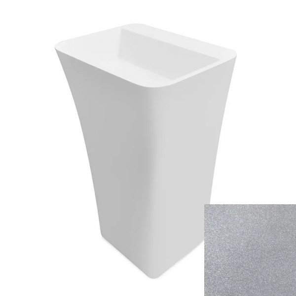 Besco Assos S-Line Glam umywalka wolnostojąca 40x50 cm srebrna UMD-AP-WOS