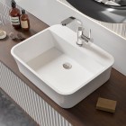 Besco Assos S-Line umywalka nablatowa 40x50 cm biała UMD-AP-NB