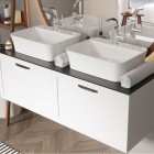 Besco Assos S-Line umywalka nablatowa 40x50 cm biała UMD-AP-NB