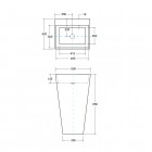 Besco Vera umywalka wolnostojąca 40x50 cm biała UMD-V-WO