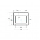 Besco Vera umywalka nablatowa 40x50 cm biała UMD-V-NB