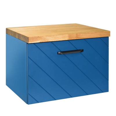 Besco Floo szafka podumywalkowa 60 cm niebieska uchwyt czarny lewa SUF-654-NCL