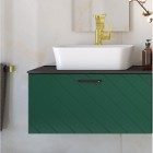 Besco Floo szafka podumywalkowa 60 cm zielona uchwyt czarny lewa SUF-654-ZCL