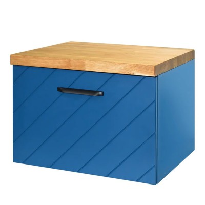 Besco Floo szafka podumywalkowa 60 cm niebieska uchwyt czarny prawa SUF-654-NCP