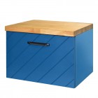 Besco Floo szafka podumywalkowa 60 cm niebieska uchwyt czarny prawa SUF-654-NCP