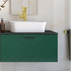 Besco Floo szafka podumywalkowa 60 cm zielona uchwyt czarny prawa SUF-654-ZCP