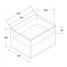 Besco Floo szafka podumywalkowa 60 cm zielona uchwyt czarny lewa SUF-654-ZCL