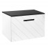 Besco Floo szafka podumywalkowa 60 cm biała uchwyt czarny lewa SUF-654-BCL