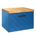 Besco Floo szafka podumywalkowa 60 cm niebieska uchwyt czarny lewa SUF-654-NCL