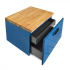 Besco Floo szafka podumywalkowa 60 cm niebieska uchwyt czarny lewa SUF-654-NCL