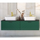 Besco Floo szafka podumywalkowa 60 cm zielona uchwyt czarny lewa SUF-654-ZCL