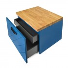 Besco Floo szafka podumywalkowa 60 cm niebieska uchwyt czarny prawa SUF-654-NCP