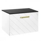 Besco Floo szafka podumywalkowa 60 cm biała uchwyt złoty lewa SUF-654-BZL