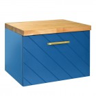 Besco Floo szafka podumywalkowa 60 cm niebieska uchwyt złoty lewa SUF-654-NZL