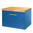 Besco Floo szafka podumywalkowa 60 cm niebieska uchwyt złoty prawa SUF-654-NZP