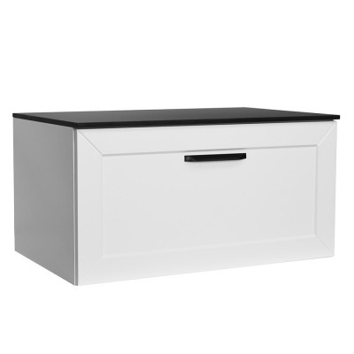 Besco Dexa szafka podumywalkowa 60 cm biała uchwyt czarny SUD-654-BC