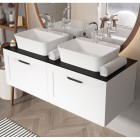 Besco Dexa szafka podumywalkowa 60 cm biała uchwyt czarny SUD-654-BC