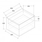 Besco Dexa szafka podumywalkowa 60 cm biała uchwyt czarny SUD-654-BC