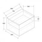 Besco Dexa szafka podumywalkowa 80 cm czarna uchwyt czarny SUD-854-CC