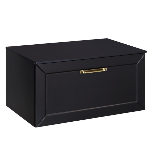 Besco Dexa szafka podumywalkowa 60 cm czarna uchwyt złoty SUD-654-CZ