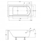Besco Shea wanna prostokątna 140x70 cm biała WAS-140-PK