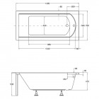 Besco Shea wanna prostokątna 150x70 cm biała WAS-150-PK