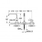 Grohe Allure bateria wannowa 3-otworowa