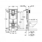 Grohe Rapid SL stelaż podtynkowy do WC 2w1 39750001