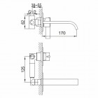 Kohlman Dexame bateria umywalkowa podtynkowa 2-otworowa wylewka 17 cm QW180D