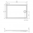 Roca Granada Flat brodzik prostokątny akrylowy 80x120 cm A276262000