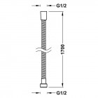 Tres wąż prysznicowy RETRO stal 9134830053