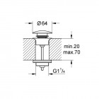 Grohe korek do umywalki klik klak chrom 65807000