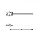 Grohe Essentials wieszak na ręcznik dwuramienny warm sunset 40371DA1