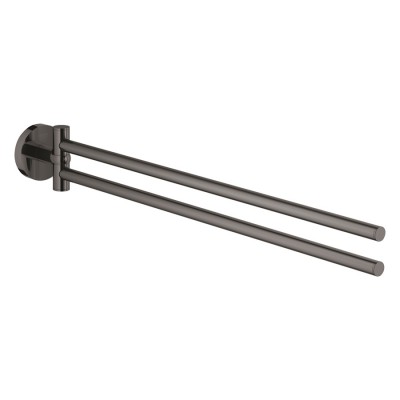 Grohe Essentials wieszak na ręcznik dwuramienny hard graphite 40371A01