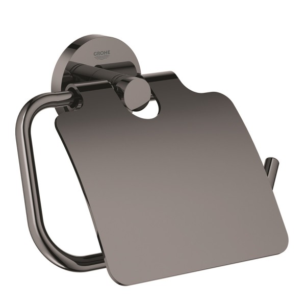 Grohe Essentials uchwyt na papier z klapką hard graphite 40367A01