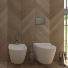 Massi Decos miska WC wisząca z deską wolnoopadającą Slim biała MSM-3673SLIM