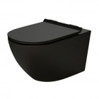 Massi Decos miska WC wisząca Rimless z deską wolnoopadającą czarny mat MSM-3673RIMSLIM-MB