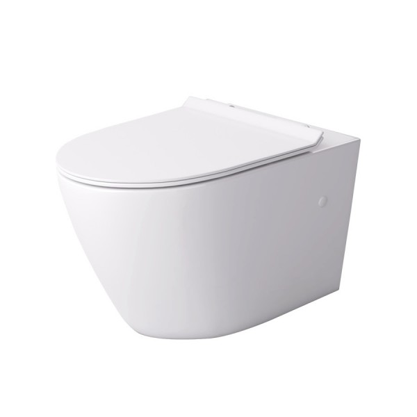 Massi Decos miska WC wisząca Rimless z deską wolnoopadającą biała MSM-3673RIMSLIM